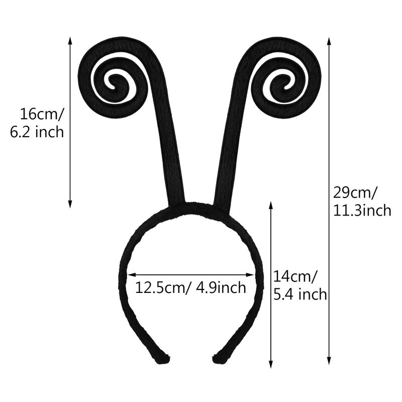 meekoo 2 Pcs Butterfly Antenna Headband Book Character Costume Hair Band for Halloween Parties Accessory(Black,Butterfly Antenna) - Image 2